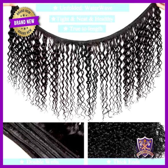 20 22 24 Inch Brazilian Virgin Hair Bundles 3 Pack Wet Wavy Extensions